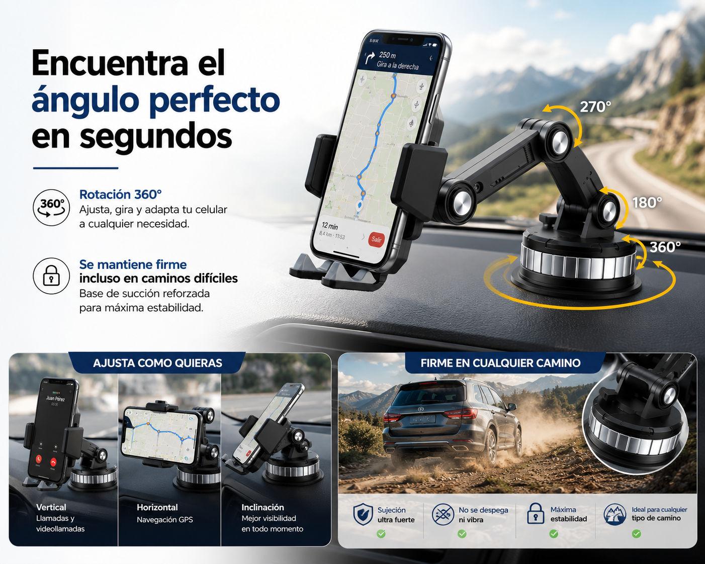 SpinMount: Soporte Celular 360°