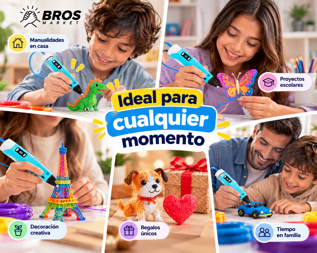 3D Creator Lápiz de Impresión 3D PEN-2 para manualidades - Crea figuras con tus propias manos