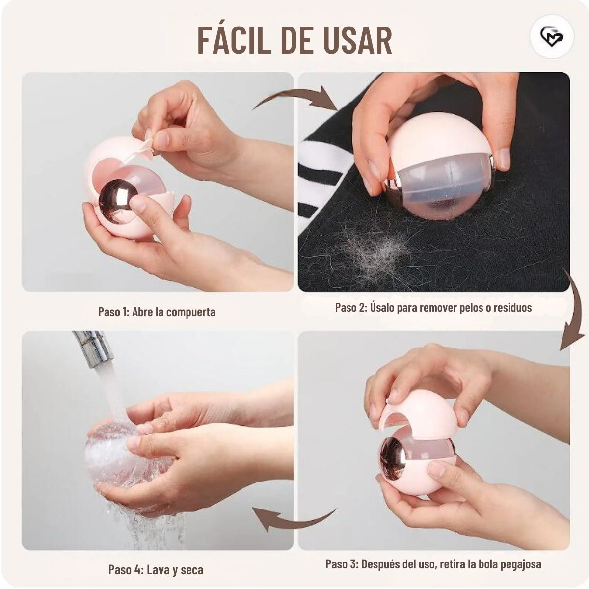 Pelota Quitapelos y Pelusas