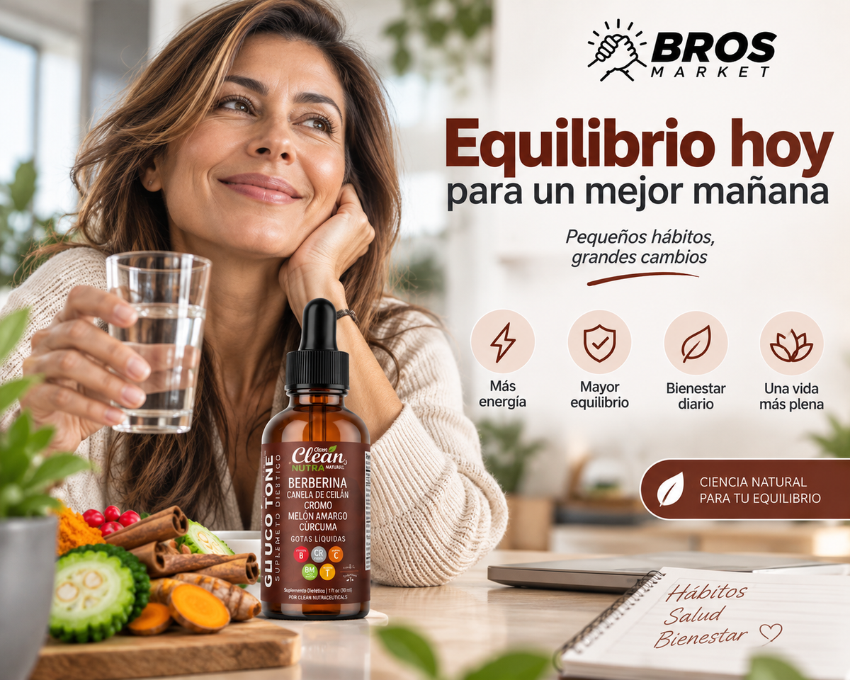 Gluco Gone Suplemento Metabólico Berberina - Tu equilibrio metabólico empieza con una gota