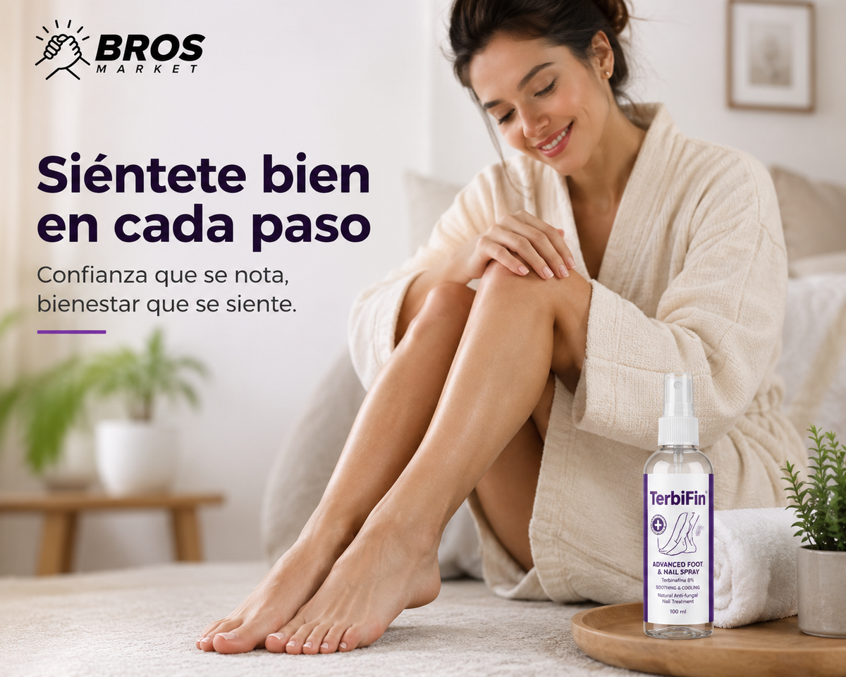 TerbiFin Spray 8% Anti-Hongos - Pies más frescos, uñas mejor cuidadas