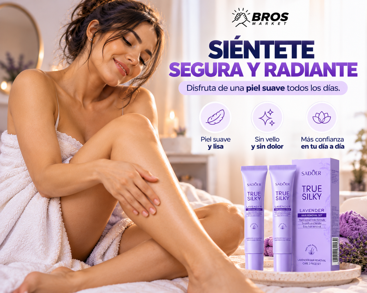 Set 2 Cremas Depiladoras True Silky Sadoer - Disfruta una piel más suave