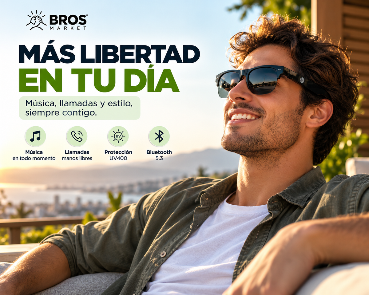Sunglass Pro Lentes Inteligentes Bluetooth FG-713 - Estilo, audio y protección UV
