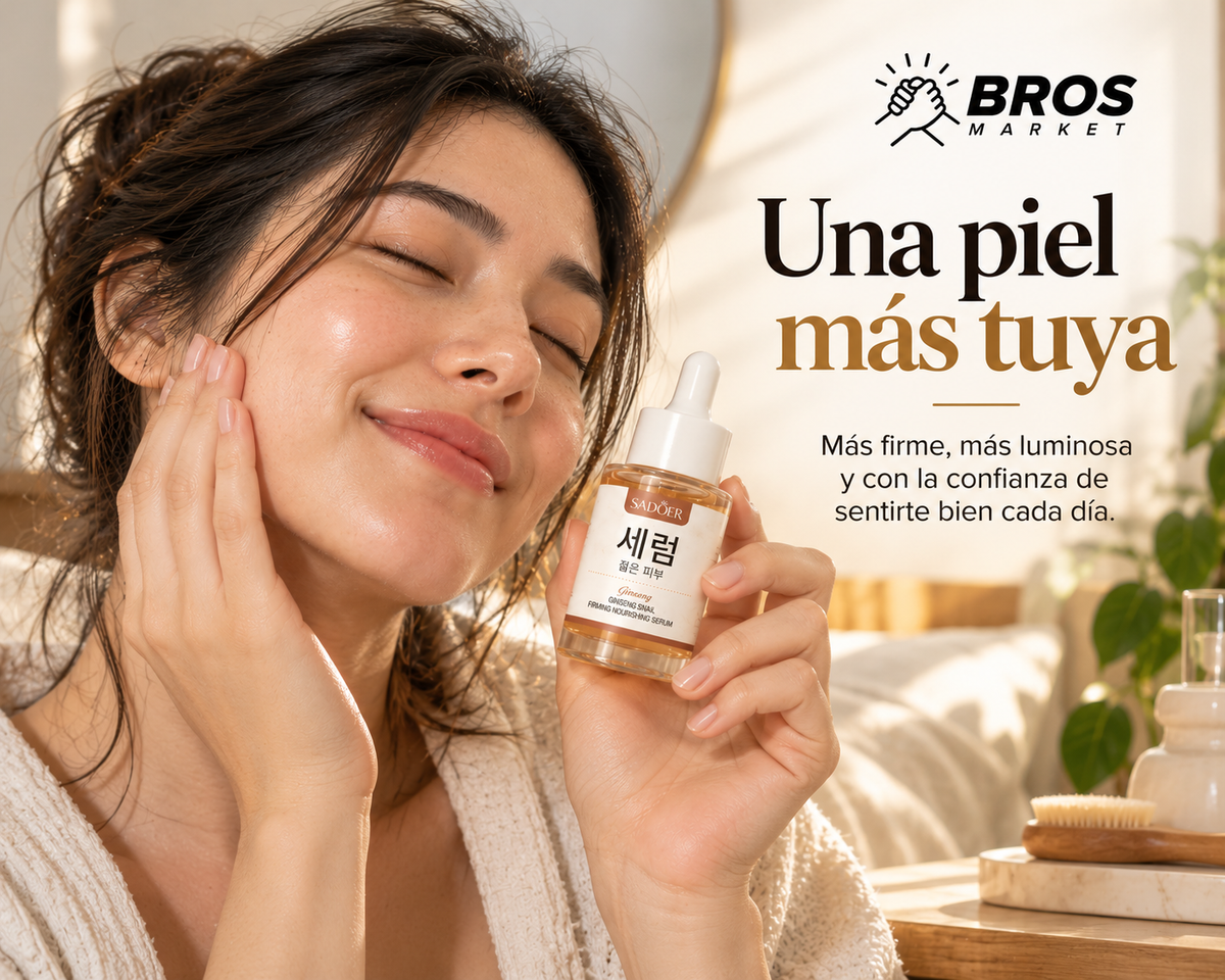 Sérum Facial de Caracol y Ginseng - Reafirmante e Hidratación Intensa