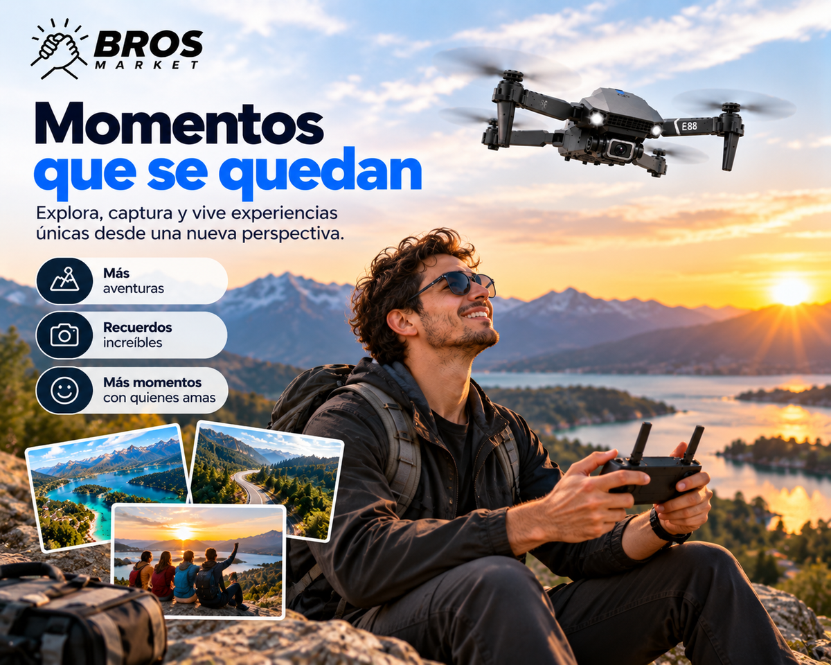 SkyPro E88 Drone Con Camara Dual - Convierte cada vuelo en una aventura