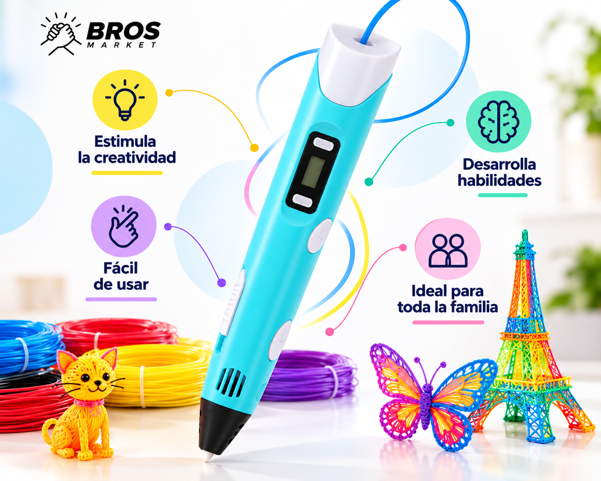 3D Creator Lápiz de Impresión 3D PEN-2 para manualidades - Crea figuras con tus propias manos