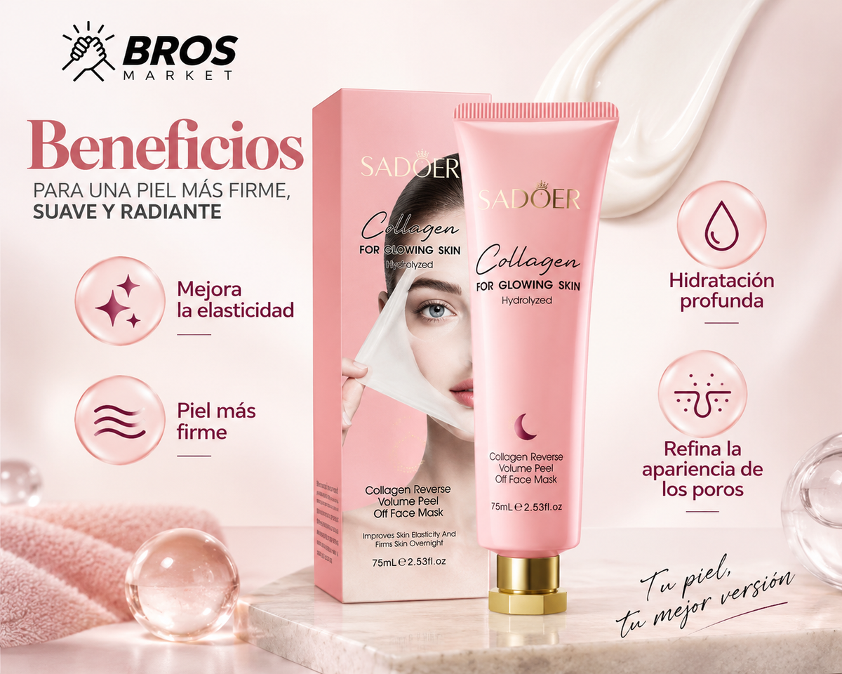 Sadoer Collagen Glow: Mascarilla Nocturna de Colágeno - Piel más luminosa y viva en cada aplicación