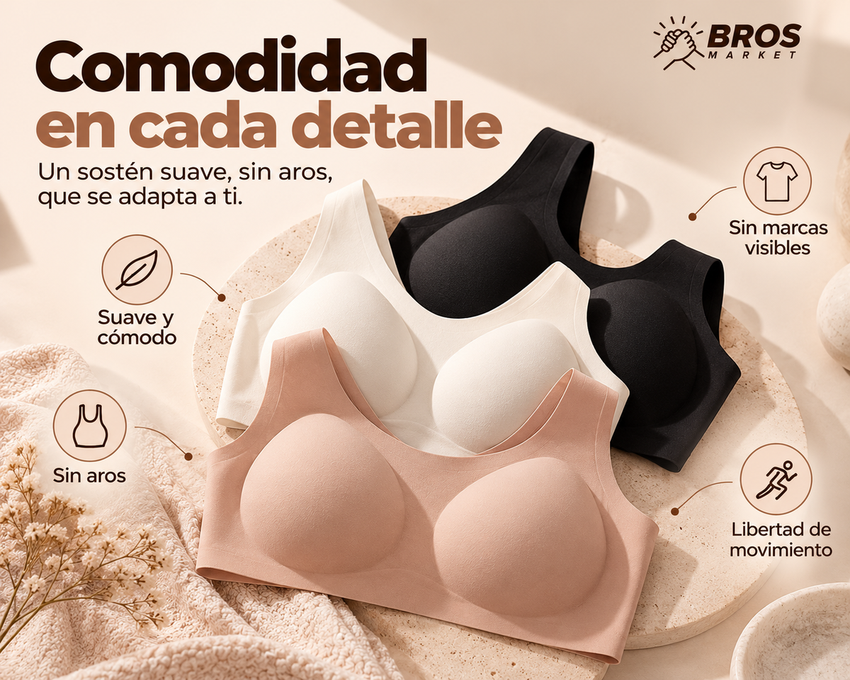 FlexiFit Sostén Moldeador Premium sin Aros - Libertad para moverte sin molestias