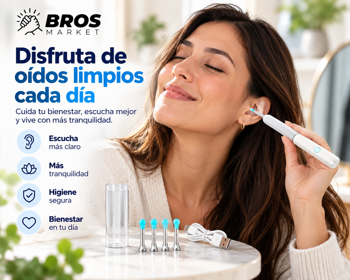 ClariEar Otoscopio Limpiador de Oidos con Luz y Camara - Más control en cada limpieza