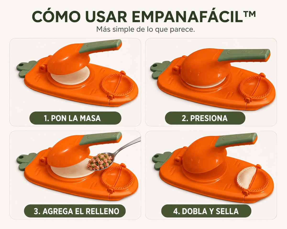 EmpanaFácil™ - Aplana, rellena y sella sin complicarte