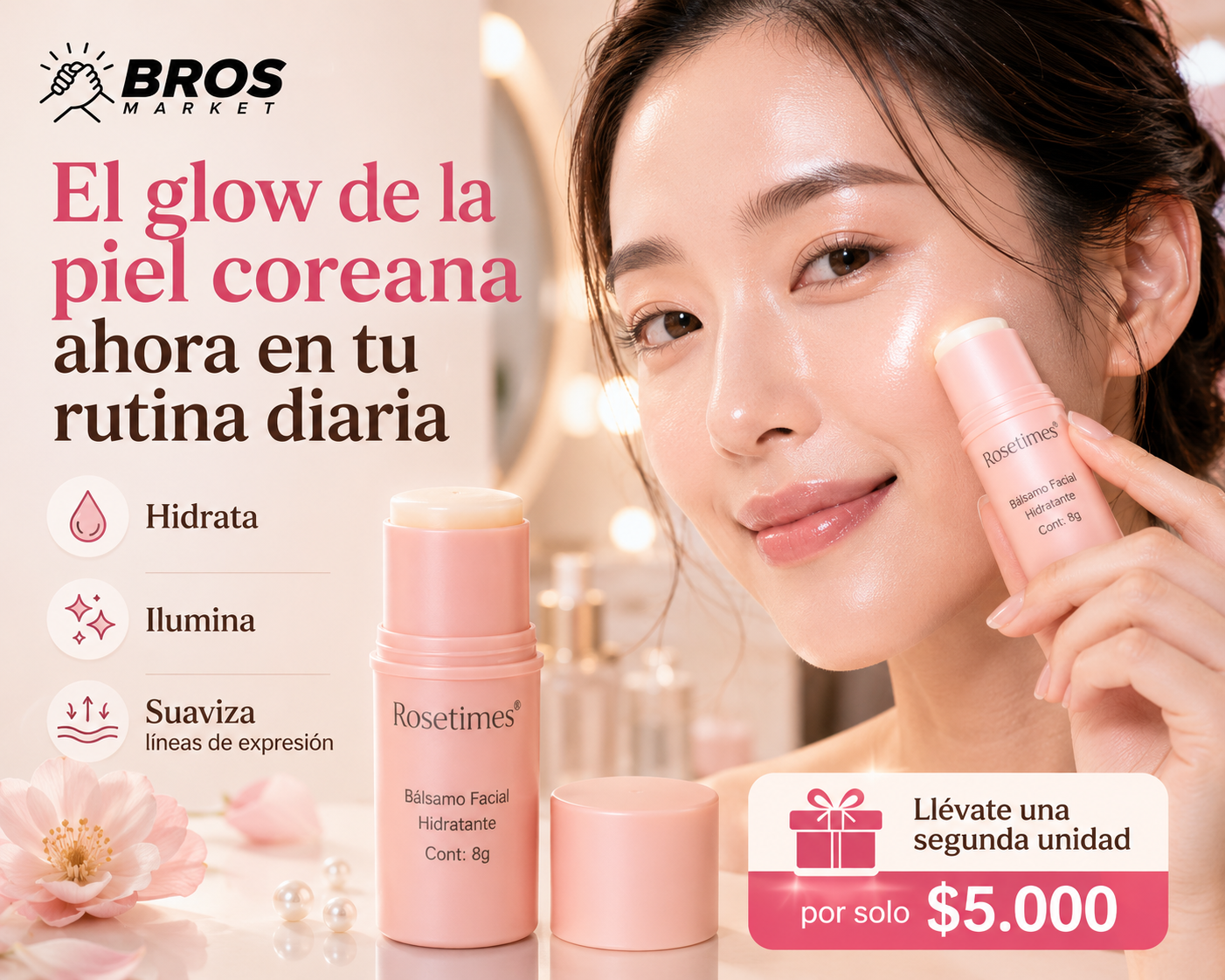 GlowLift Stick - Bálsamo Facial Hidratante Antiarrugas