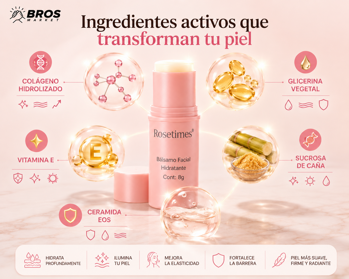 GlowLift Stick - Bálsamo Facial Hidratante Antiarrugas