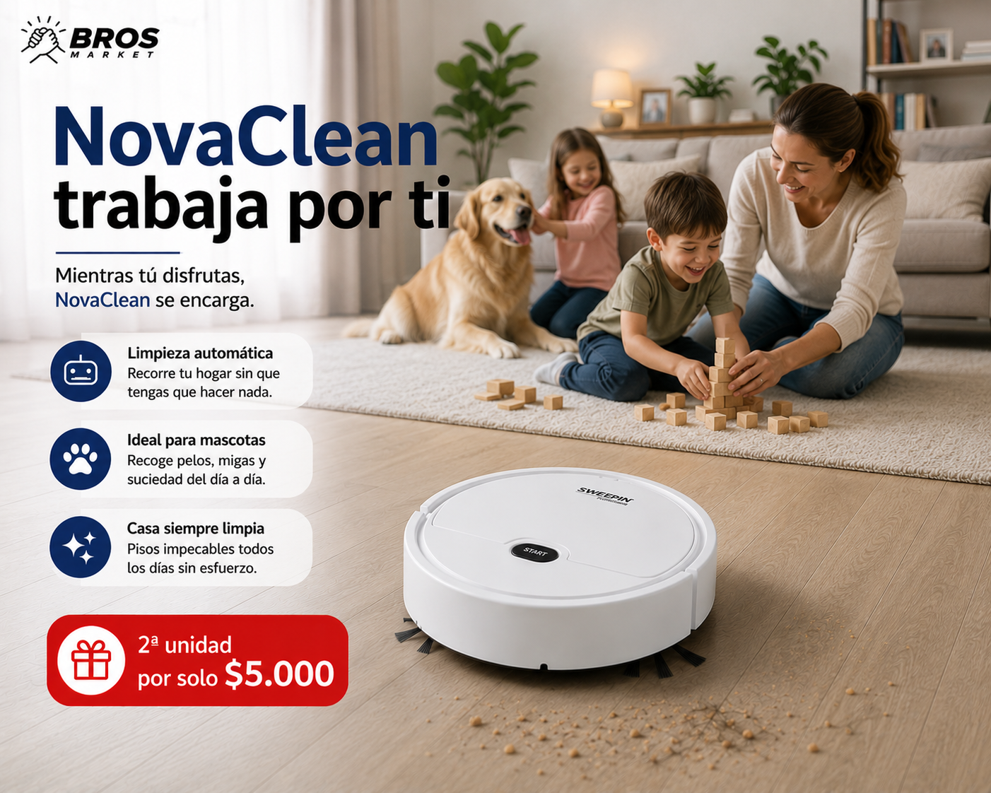NovaClean 4en1 - Limpieza Que Trabaja Sola