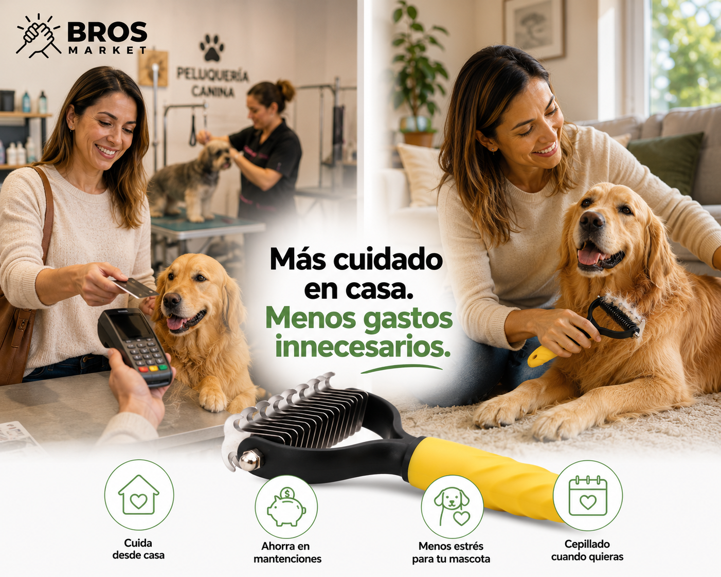 NexoPet™ - Deslanador Pro 2 en 1