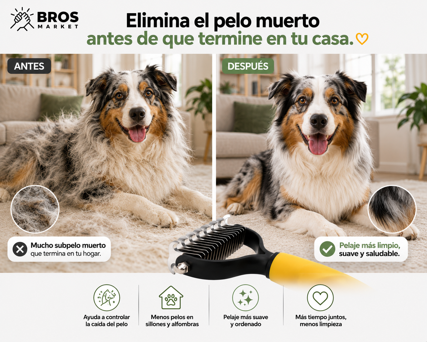 NexoPet™ - Deslanador Pro 2 en 1