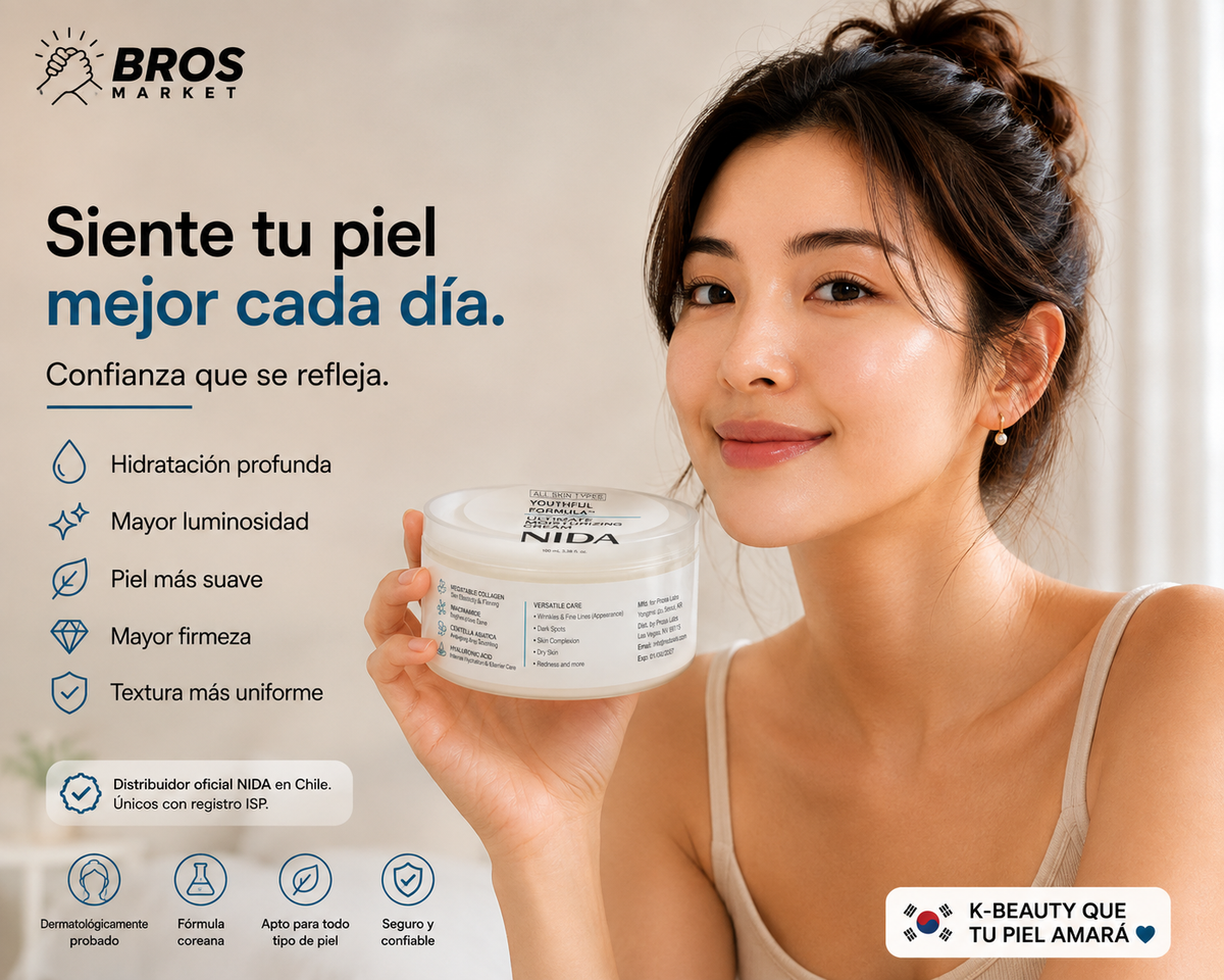 Nida Crema hidratante - Piel más firme, suave y luminosa