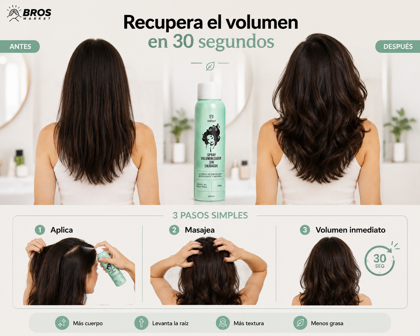VoluFresh™ - Spray Voluminizador de Cabello