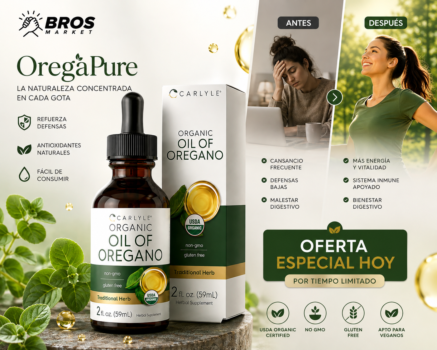 OregaPure - Aceite de Orégano Orgánico