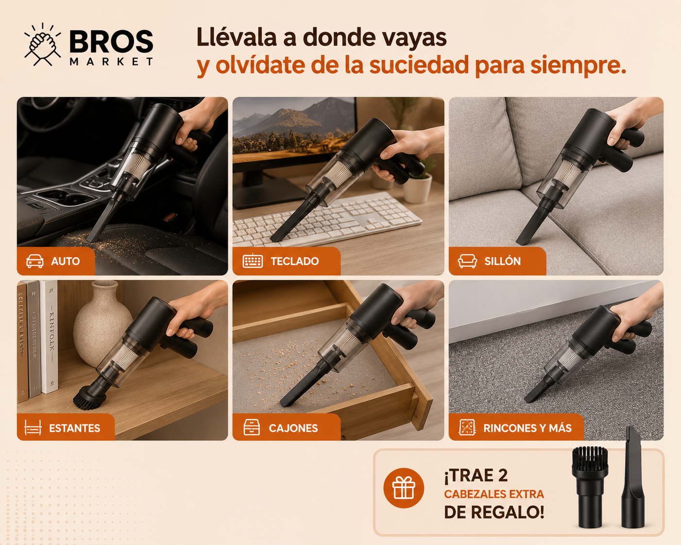 Mini Aspiradora Portátil