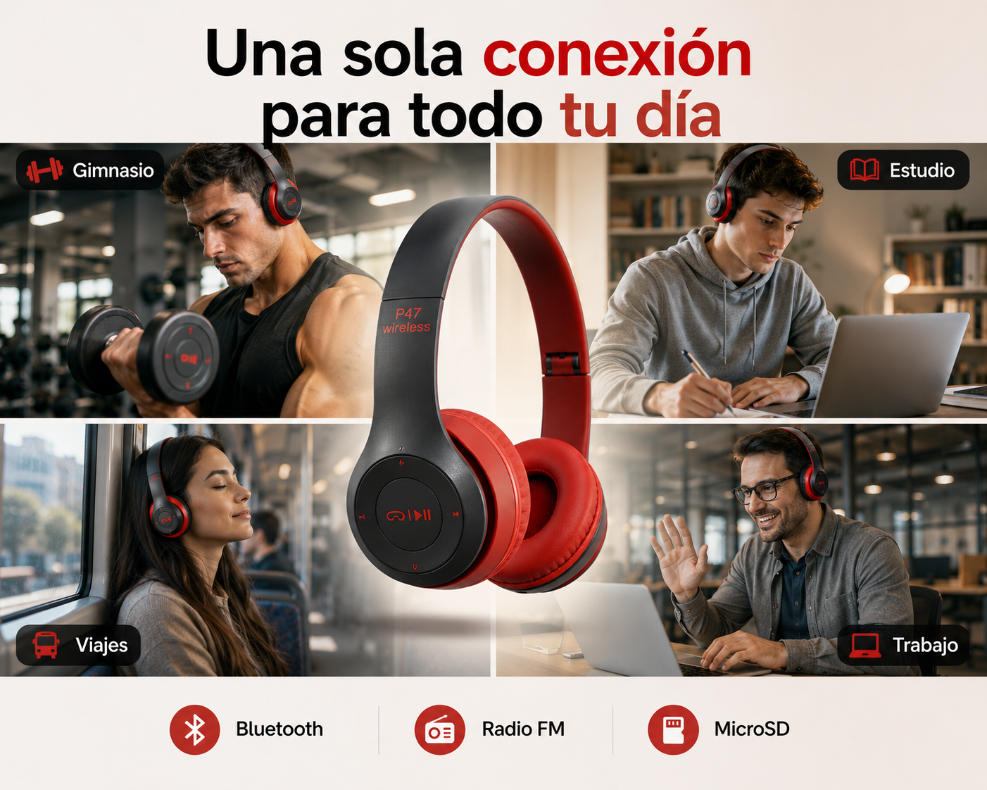 AirSound Pro - Audífonos Inalámbricos con Bluetooth