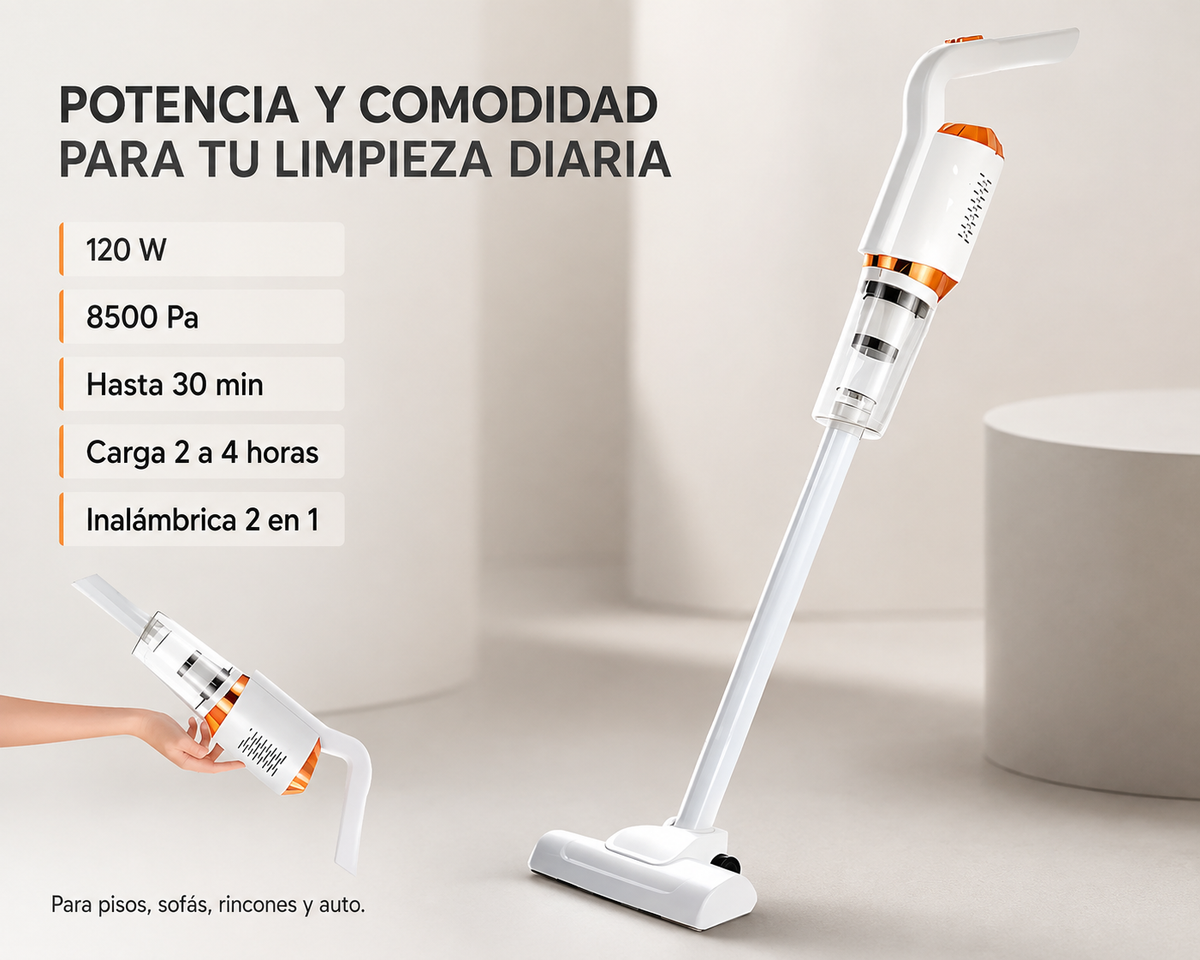 AspiGo™ - Limpieza potente sin cables