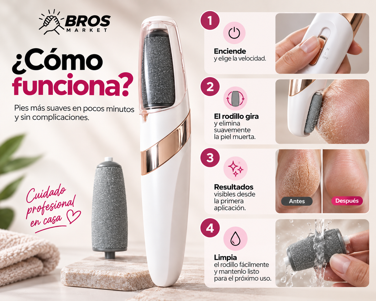 CallusRemover Removedor Callos Eléctrico - Pies suaves en minutos