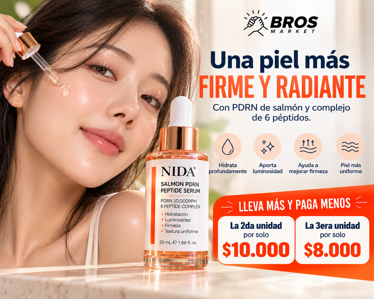 NIDA Suero Facial Peptídico PDRN de Salmón - Piel suave, fresca y revitalizada
