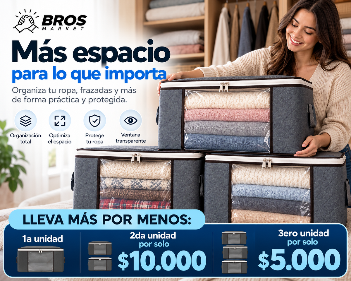 MaxiBag Organizador de Ropa X3 Unidades - Ordena todo en un solo lugar