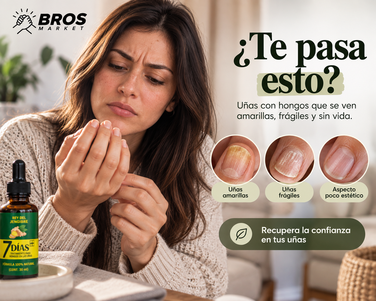 Tónico Antifúngico de Jengibre 7 Days - Uñas más fuertes y cuidadas en cada gota