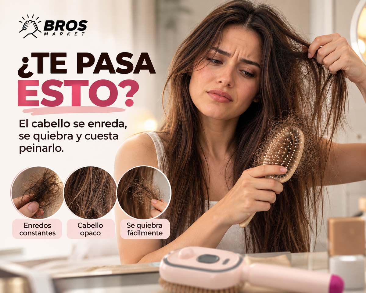 GlowBrush - Cepillo A Vapor Electrico - Un cabello suave en minutos