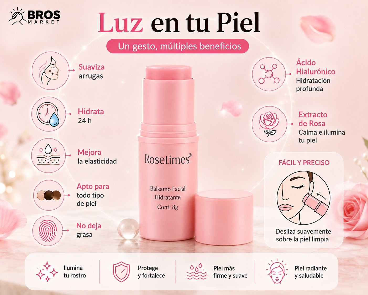 GlowLift Stick - Bálsamo Facial Hidratante Antiarrugas