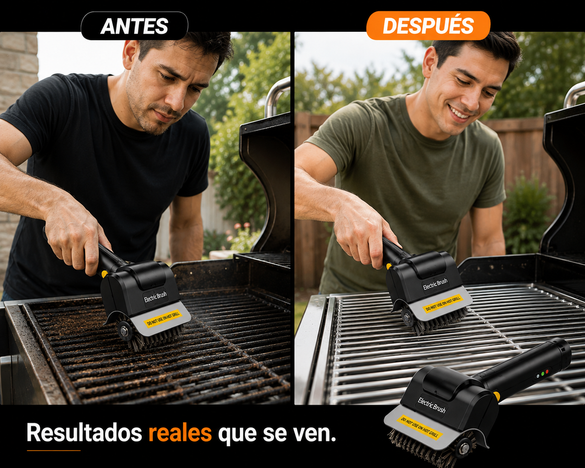 Grill-Pro Cepillo Limpiador de Parrilla Inalambrico - Limpieza potente sin esfuerzo