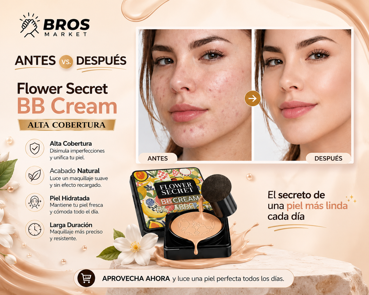 Flower Secret Base BBCream - Maquillaje ligero que se adapta a tu piel