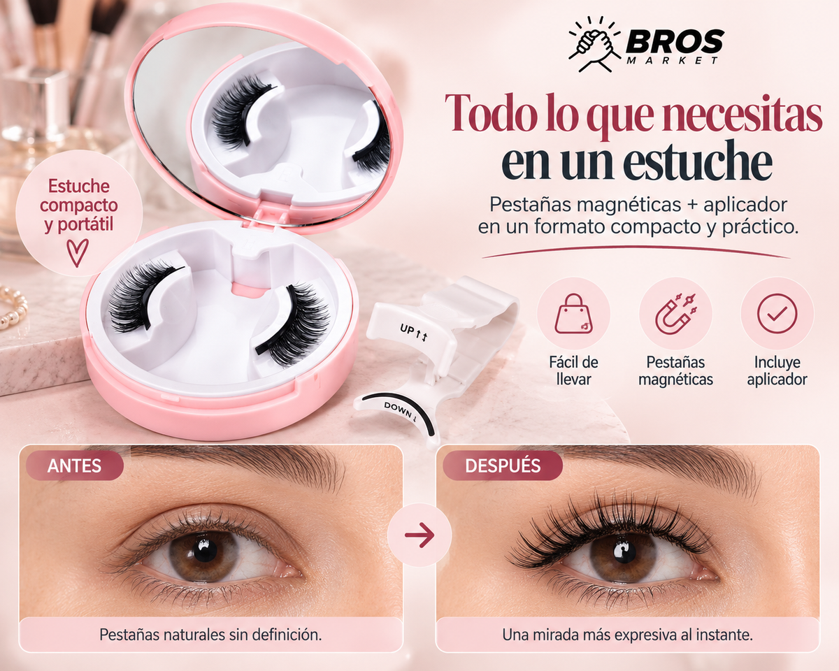LashLuxe Kit De Pestañas Postizas Magnéticas LZ11 - Más mirada, menos esfuerzo