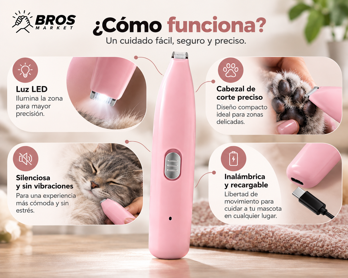 PetLuxe Recortador de Pelos para Mascotas - Recorte preciso para tu mascota