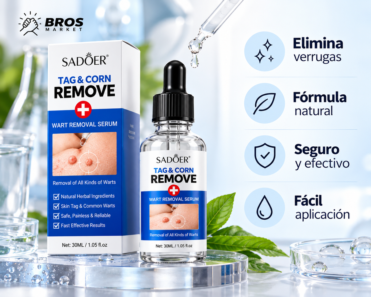 Sadoer ClearSkin Suero Reparador Removedor Verrugas - Para una piel de aspecto más uniforme