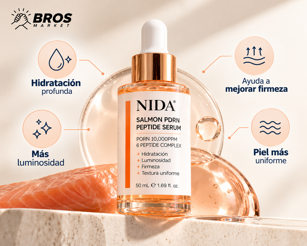 NIDA Suero Facial Peptídico PDRN de Salmón - Piel suave, fresca y revitalizada