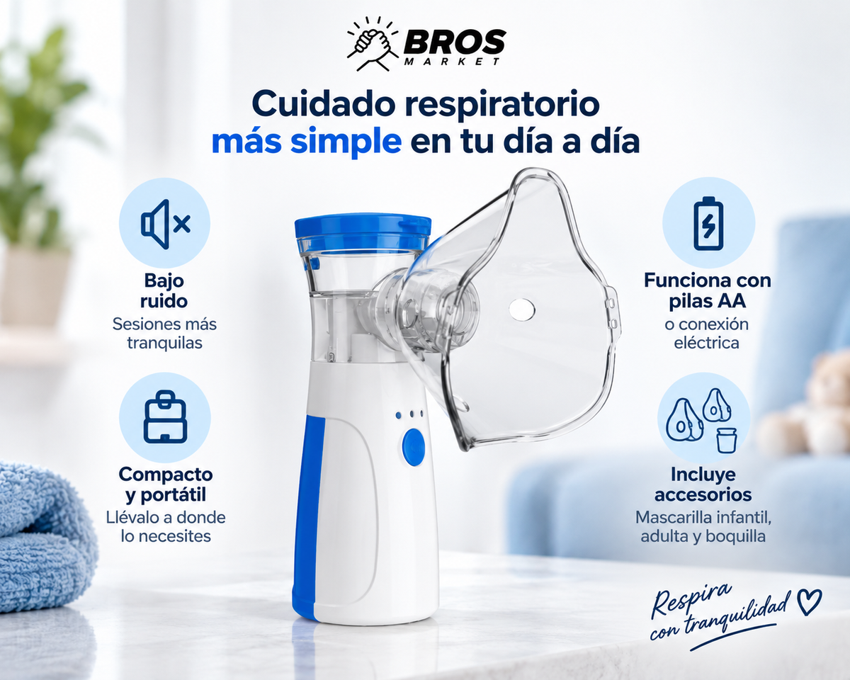 AeroMist Nebulizador Portátil  - Lleva la salud de tu familia a otro nivel