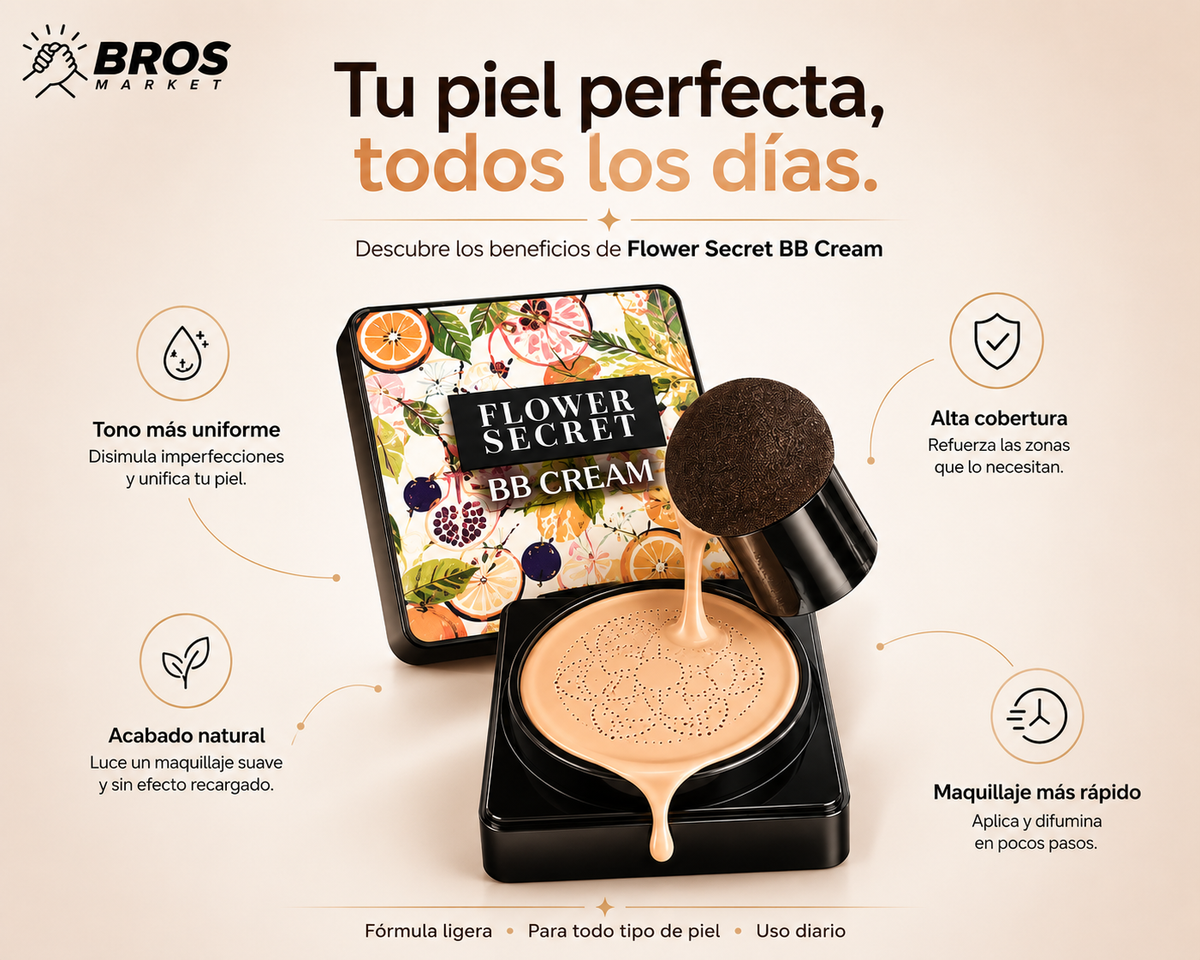 Flower Secret Base BBCream - Maquillaje ligero que se adapta a tu piel