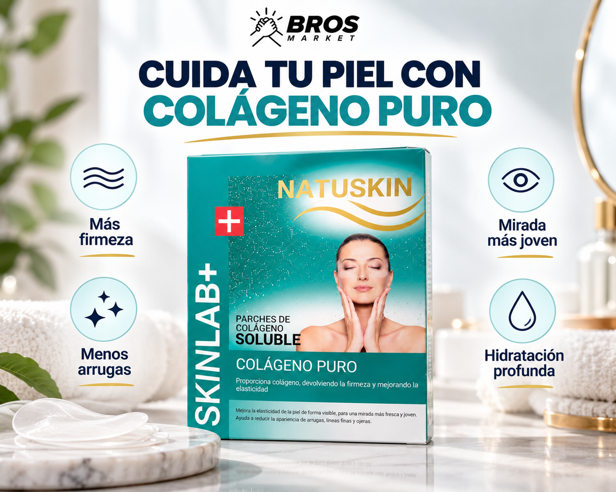 NatuSkin Parches de colageno autodisolventes para contorno de ojos - Mirada más fresca e hidratada