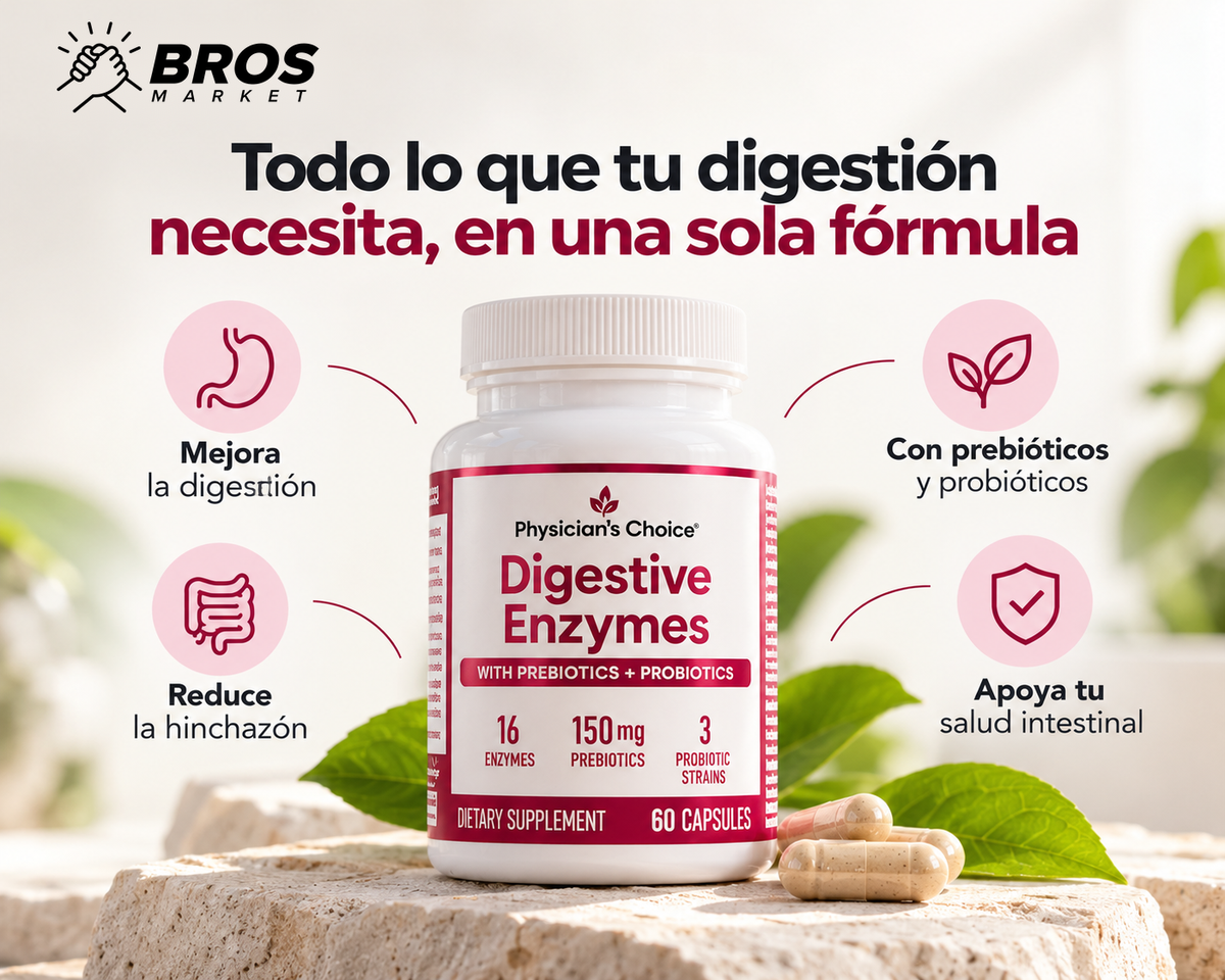 Physician´s Choice Enzimas Digestivas - Tu aliado para una digestión más cómoda