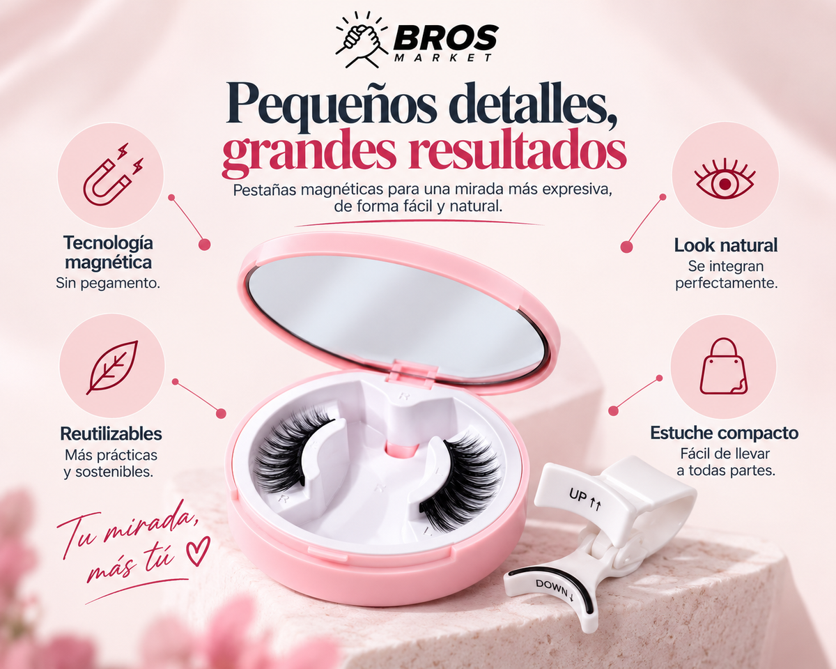 LashLuxe Kit De Pestañas Postizas Magnéticas LZ11 - Más mirada, menos esfuerzo