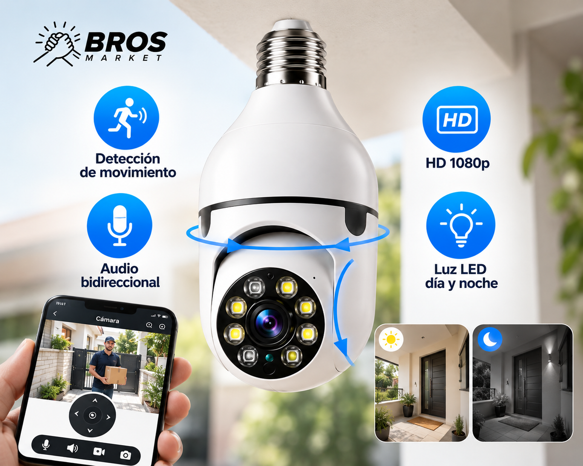 LumiCam - Camara de seguridad tipo Ampolleta - Tu hogar bajo control, estés donde estés