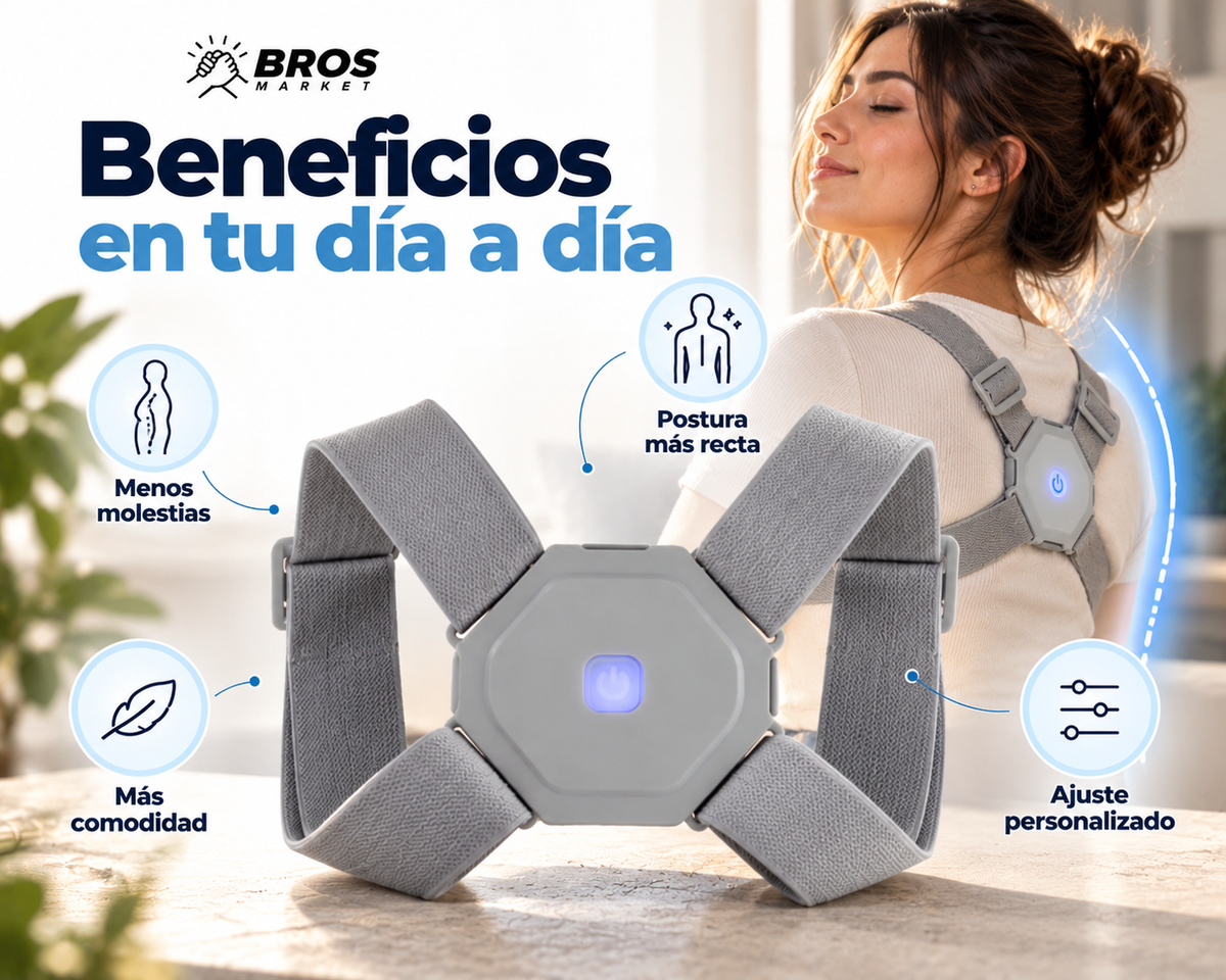 PostureFit Corrector Postural Inteligente con Alerta - Mantente Recto Sin Esfuerzo