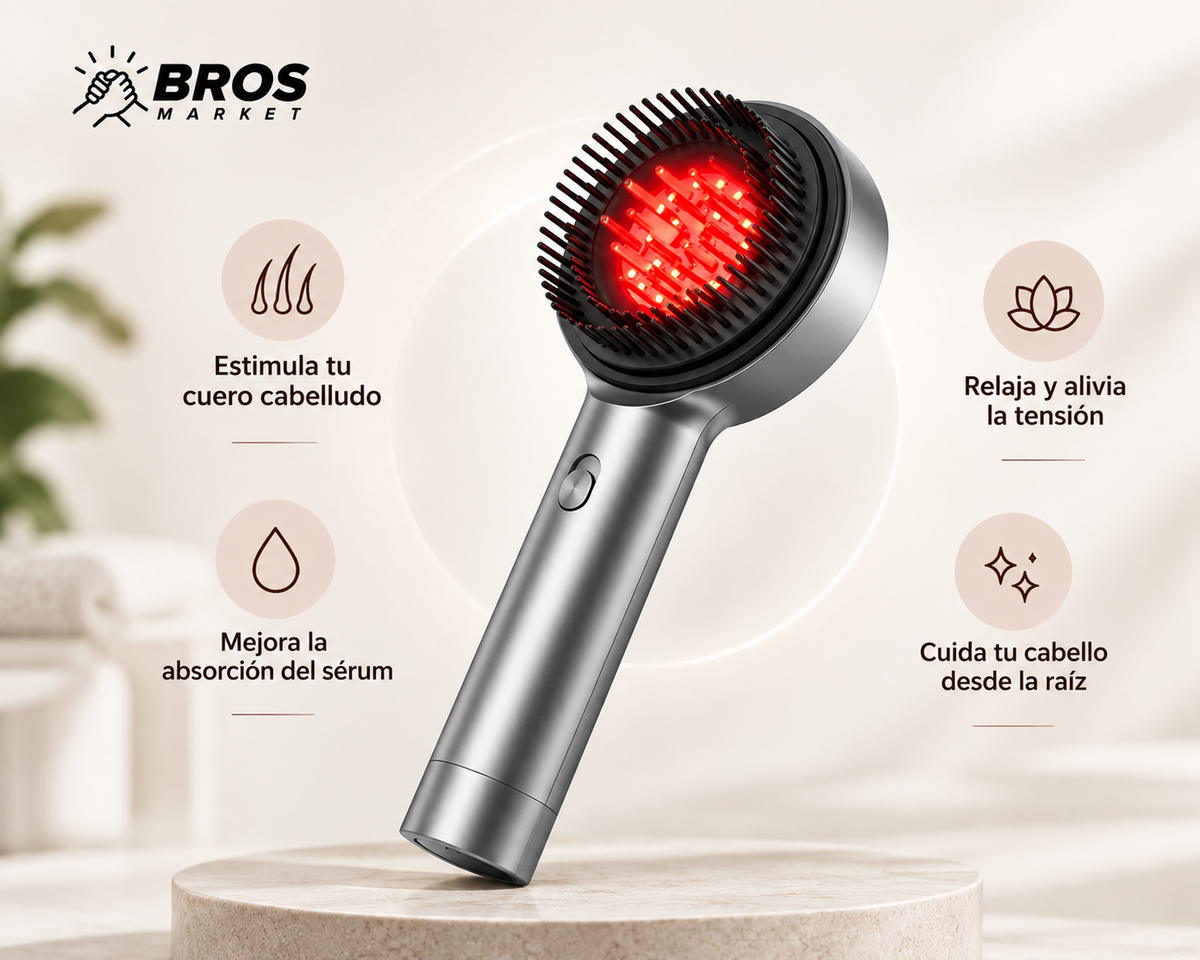 LumiRoot Cepillo Masajeador de Cabello - Revitaliza tu cuero cabelludo