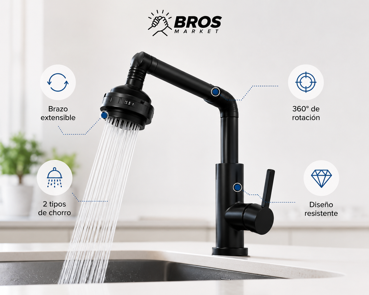 HydroFlex Monomando de agua - Mayor alcance para cada lavado