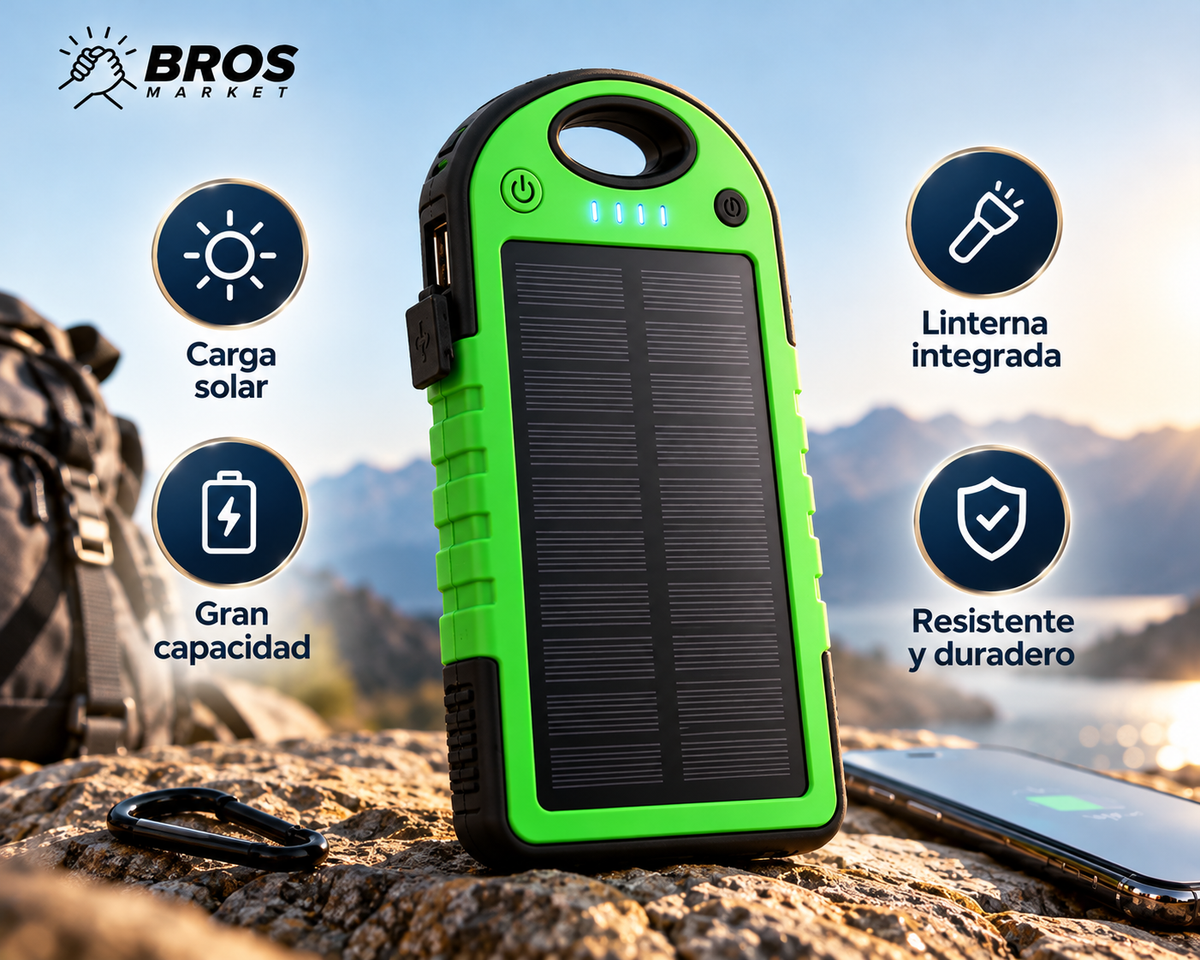 SolarGo Cargador Solar Power Bank - Carga tus dispositivos en cualquier lugar