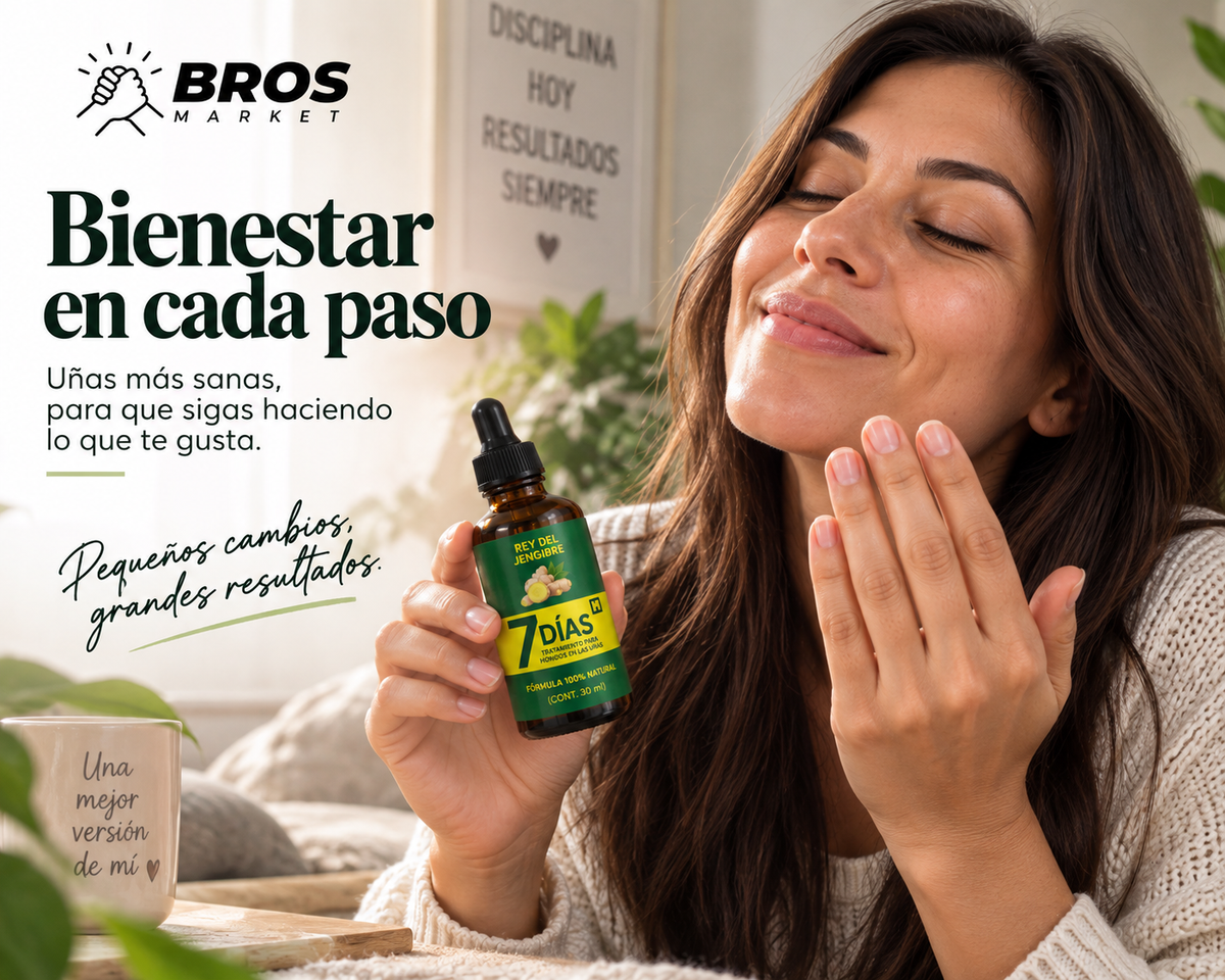 Tónico Antifúngico de Jengibre 7 Days - Uñas más fuertes y cuidadas en cada gota