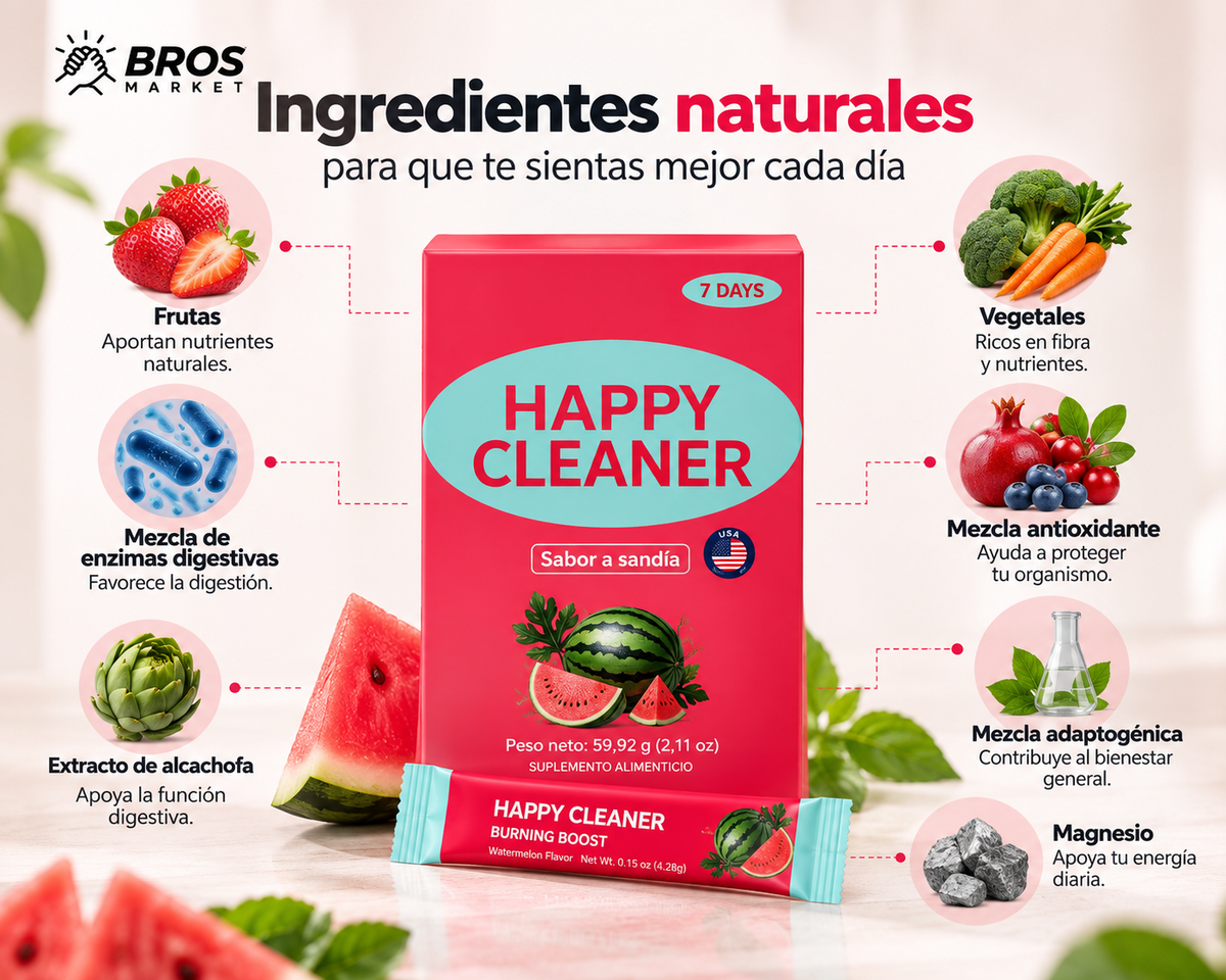 Happy Cleaner Detox Digestivo en Polvo - Bienestar Digestivo en Cada Sorbo