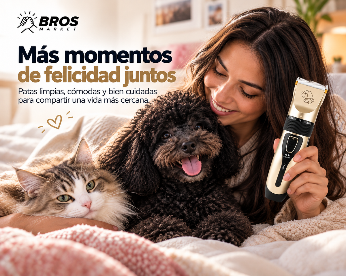 GroomPet Kit Profesional Cortadora de Pelo para Mascota - Dale un look renovado a tu mascota